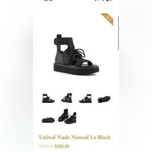 United Nude Nomad Lo Black Sandals